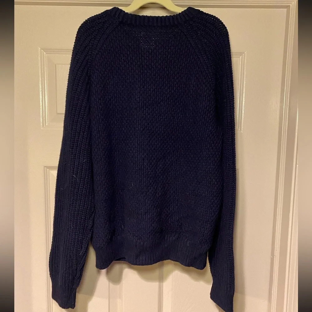 NWT GAP Boys Navy‎ Blue Fisherman Knit Cable Knit Crewneck Sweater Winter Warm